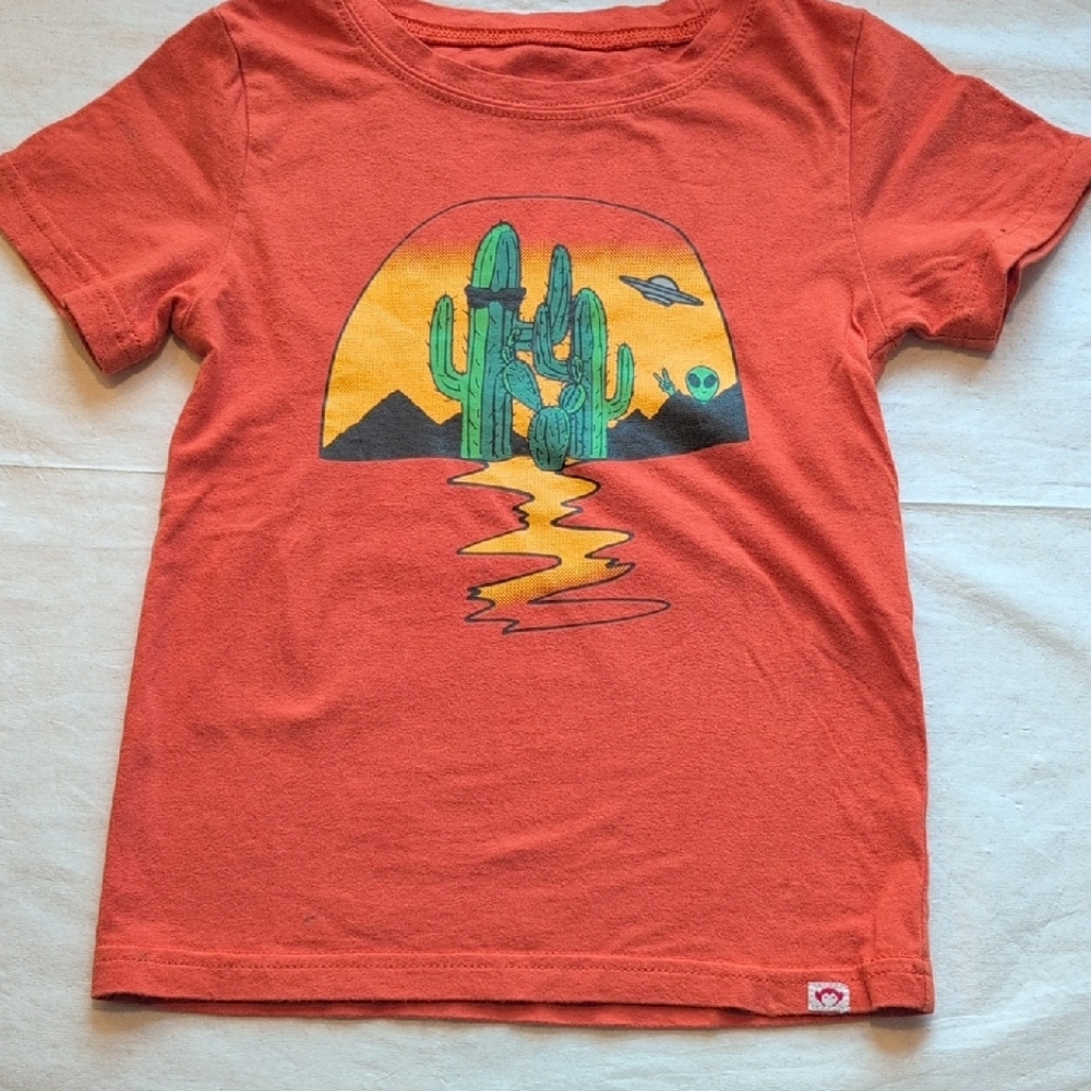 Appaman Orange Kids Tee with Desert Graphic